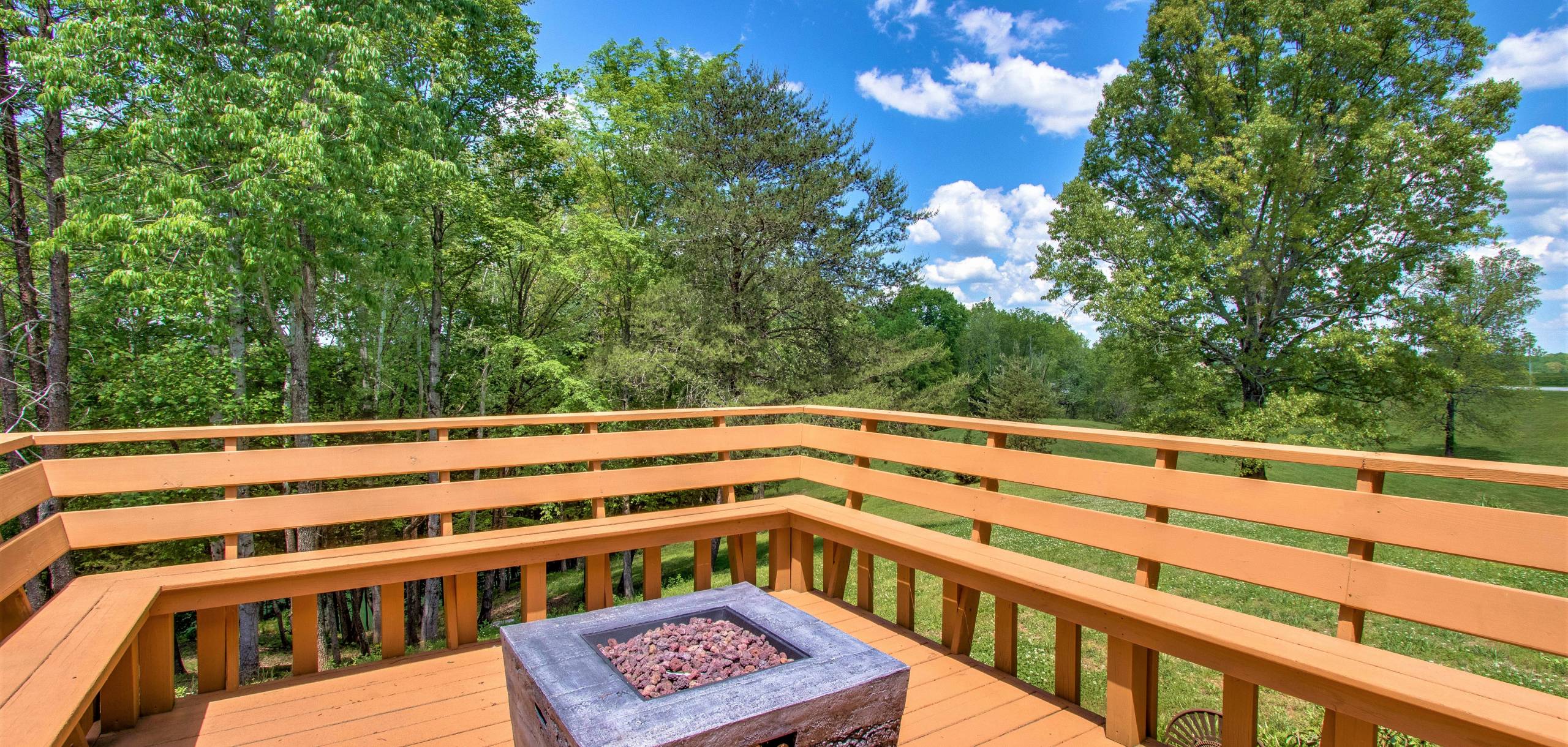 Whispering water is the place to come together Nights are better with a firepit and friends