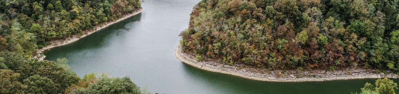 Looking out at Center Hill Lake